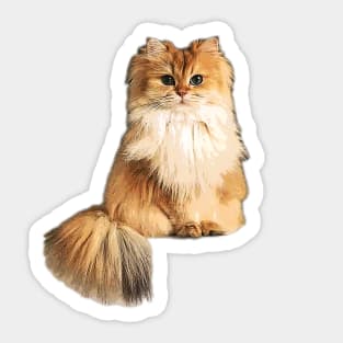 British Longhair Cat Sticker